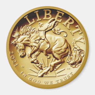 Liberty Horse Münze Magnet