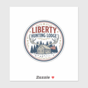 Liberty Jagd Lodge Patriotisch Patriotisch Jagd Aufkleber