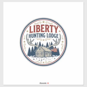 Liberty Jagd Lodge Patriotisch Patriotisch Jagd Aufkleber