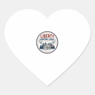 Liberty Jagd Lodge Patriotisch Patriotisch Jagd  Herz-Aufkleber