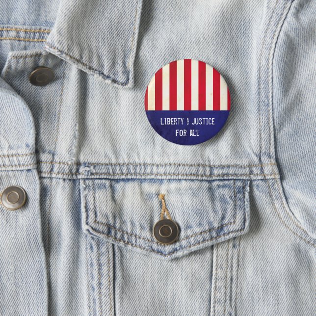 Liberty Justice American Flag Political Button (Beispiel)
