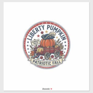Liberty-Kürbis Patriotisch Patriotischer Kürbis He Aufkleber