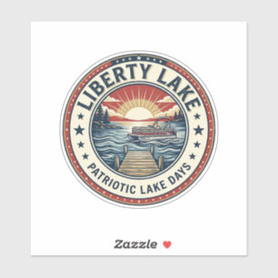 Liberty Lake Patriotischer Patriotischer Lake Life Aufkleber
