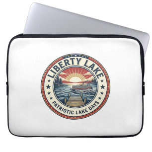 Liberty Lake Patriotischer Patriotischer Lake Life Laptopschutzhülle