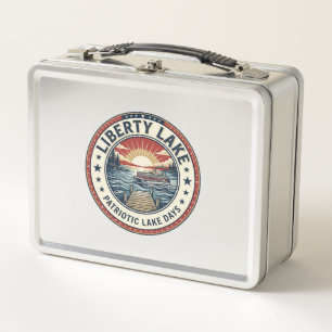 Liberty Lake Patriotischer Patriotischer Lake Life Metall Brotdose
