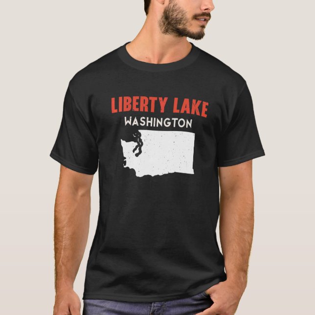 Liberty Lake Washington USA Staat America Travel W T-Shirt (Vorderseite)
