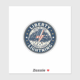 Liberty Lightning Patriotisch Patriotischer Sturm  Aufkleber