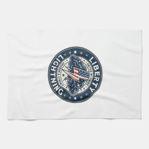 Liberty Lightning Patriotisch Patriotischer Sturm  Geschirrtuch