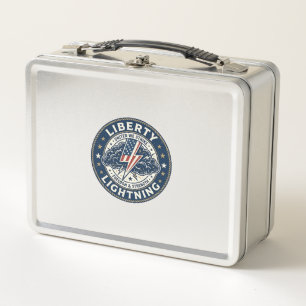 Liberty Lightning Patriotisch Patriotischer Sturm  Metall Brotdose