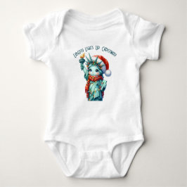 Liberty Lights Up Christmas" Baby Jersey Bodysuit Strampler