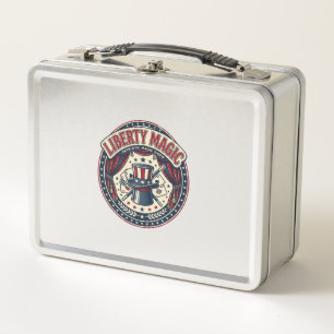 Liberty Magic Patriotisches Patriotisches Magie-Sh Metall Brotdose