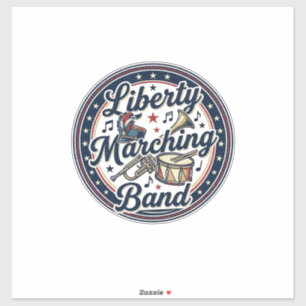 Liberty Marching Band Patriotischer Patriotischer Aufkleber