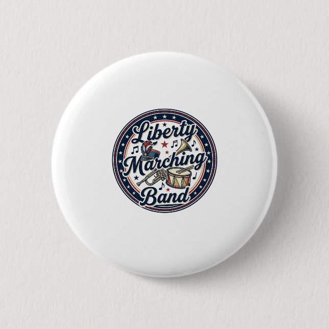 Liberty Marching Band Patriotischer Patriotischer  Button (Vorderseite)