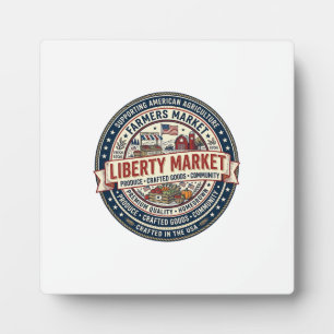 Liberty Market Patriotischer Patriotischer Bauernm Fotoplatte