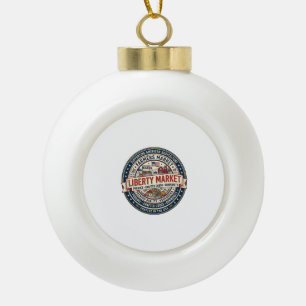 Liberty Market Patriotischer Patriotischer Bauernm Keramik Kugel-Ornament