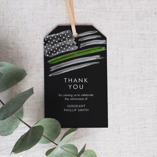 LIBERTY Militäres Party für das Ruhestand dünn grü Geschenkanhänger (Von Creator hochgeladen)