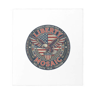 Liberty Mosaik Patriotisch Patriotisches Mosaik Vi Notizblock