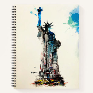 Liberty New York City Travel Liebe Watercolor Notizbuch
