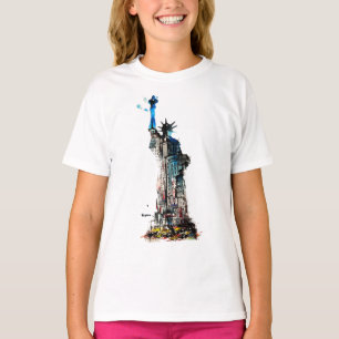 Liberty New York City Travel Liebe Watercolor T-Shirt