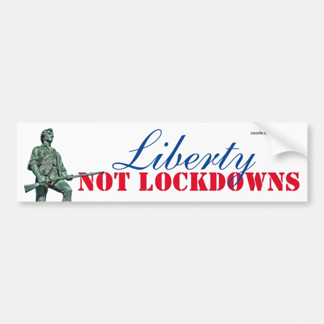 Liberty Not Lockdowns Bumper Autoaufkleber (Vorne)