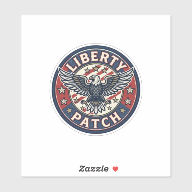 Liberty Patch Patriotischer Stickerei-Patch Aufkleber (Blatt)