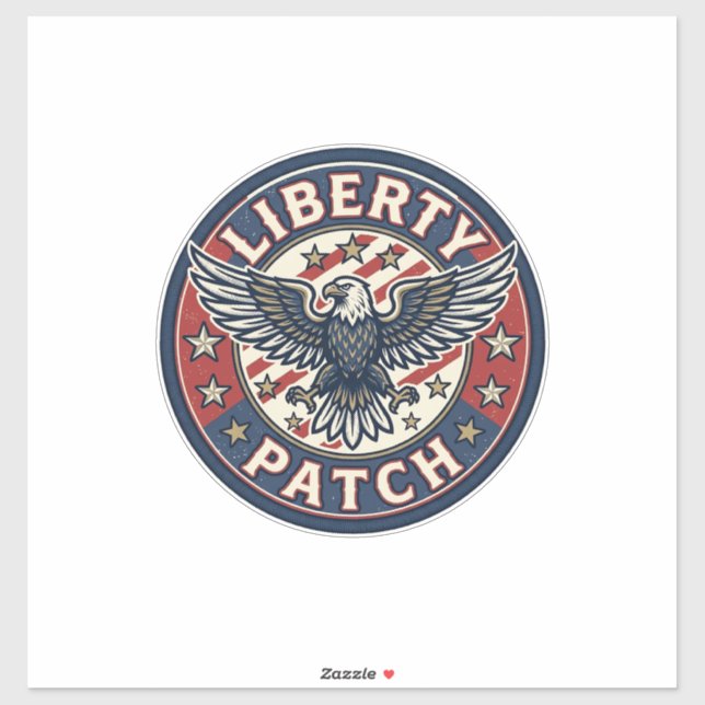 Liberty Patch Patriotischer Stickerei-Patch Aufkleber (Blatt)