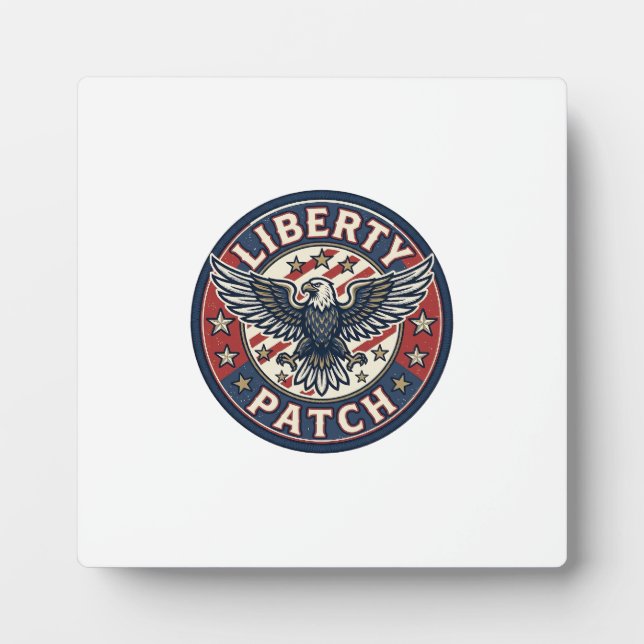 Liberty Patch Patriotischer Stickerei-Patch Fotoplatte (Vorderseite)