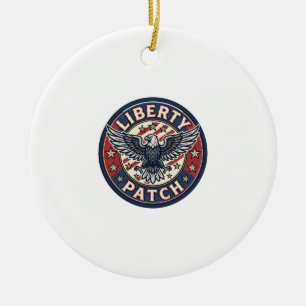 Liberty Patch Patriotischer Stickerei-Patch Keramik Ornament