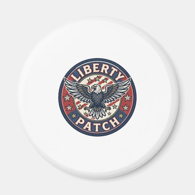 Liberty Patch Patriotischer Stickerei-Patch Magnet (Vorne)