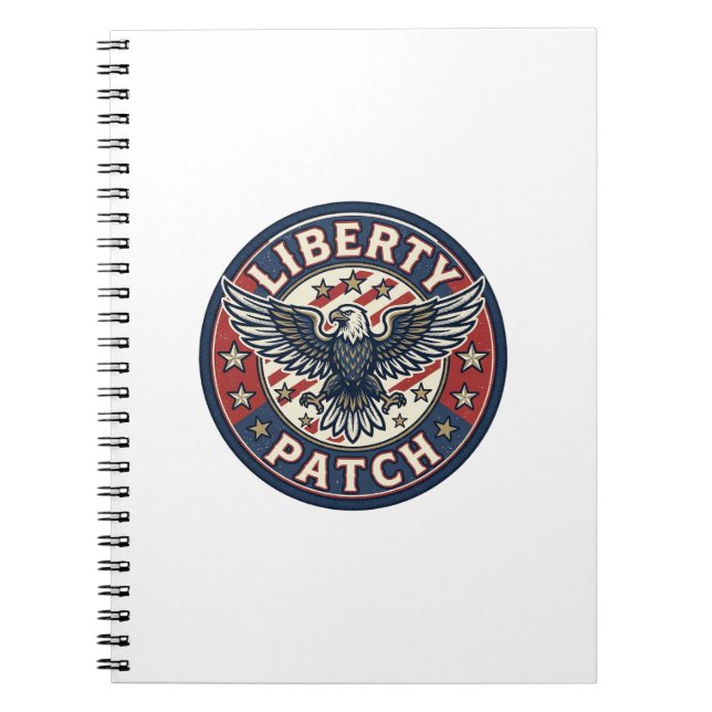 Liberty Patch Patriotischer Stickerei-Patch Notizblock (Vorderseite)