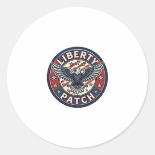 Liberty Patch Patriotischer Stickerei-Patch Runder Aufkleber