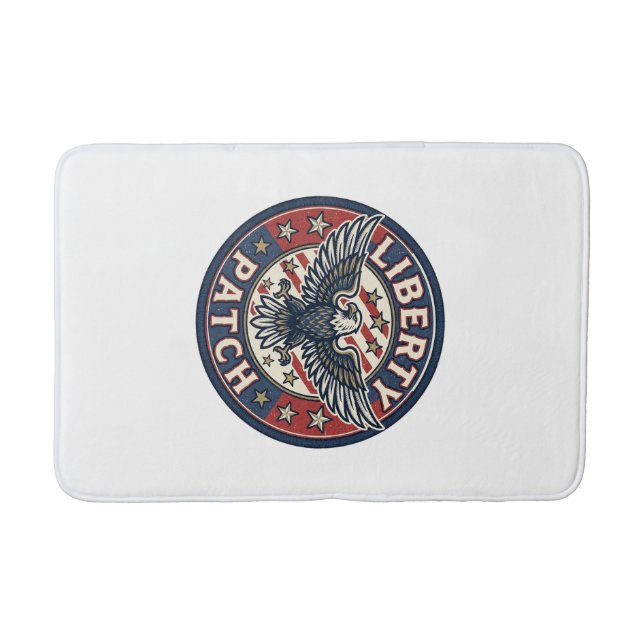 Liberty Patch Patriotisches Patch Stickerei Badematte (Vorderseite)