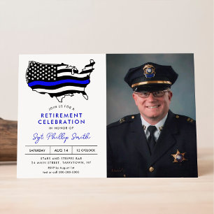 LIBERTY Police Military Retirement Party Einladung