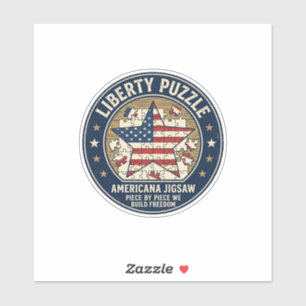 Liberty Puzzle Patriotisches Patriotisches Puzzle  Aufkleber