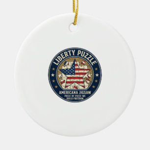 Liberty Puzzle Patriotisches Patriotisches Puzzle Keramik Ornament