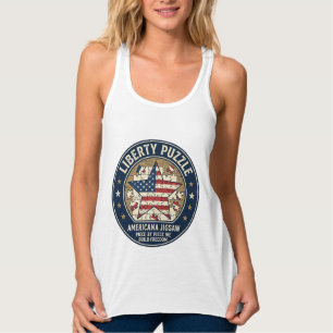 Liberty Puzzle Patriotisches Patriotisches Puzzle Tank Top