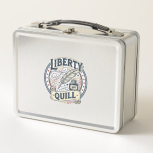 Liberty Quill Patriotischer Patriotischer Quill Ti Metall Brotdose