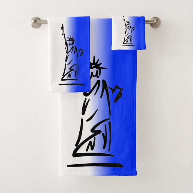 Liberty Red White Stripe Badhandtuch Set (Insitu)