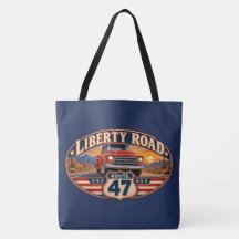 Liberty Road Route 47 Vintage LKW Navy-Tragetasche