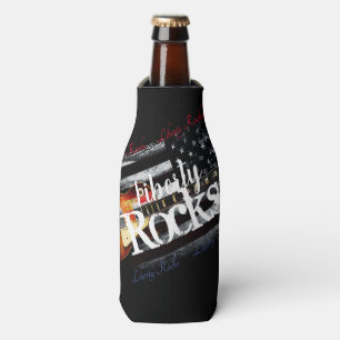 LIBERTY ROCKS Vintage amerikanische Flagge Flaschenkühler