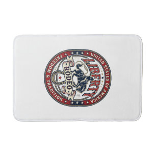 Liberty Rodeo Patriotisch Patriotischer Rodeo West Badematte