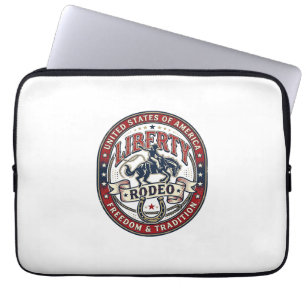 Liberty Rodeo Patriotisch Patriotisches Rodeo West Laptopschutzhülle