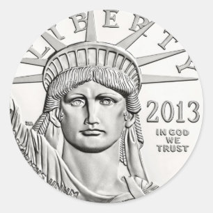 Liberty Silver Dollar Runder Aufkleber