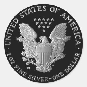 Liberty Silver Dollar Schwanz 2006 Runder Aufkleber