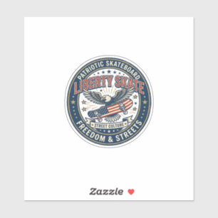 Liberty Skate Patriotisches Patriotes Skateboard V Aufkleber