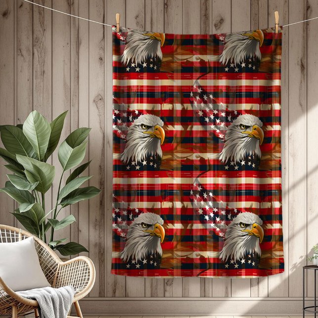 Liberty Soars Blanket Eagle and Flag Home Gift Fleecedecke (Liberty Soars Blanket Eagle and Flag Home Gift)