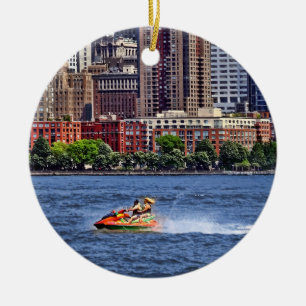 Liberty Staat Park - Jet Ski in Morris Canal Basti Keramik Ornament