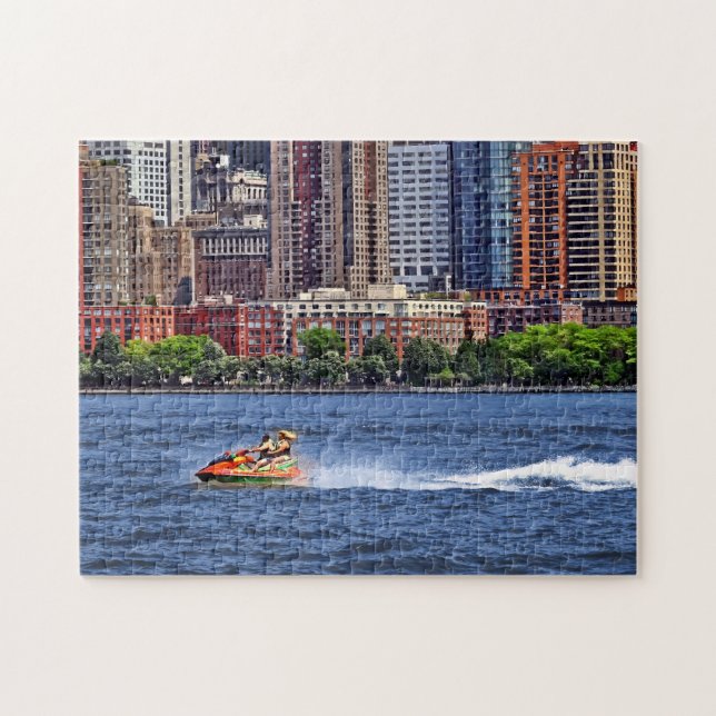Liberty Staat Park - Jet Ski in Morris Canal Basti Puzzle (Horizontal)
