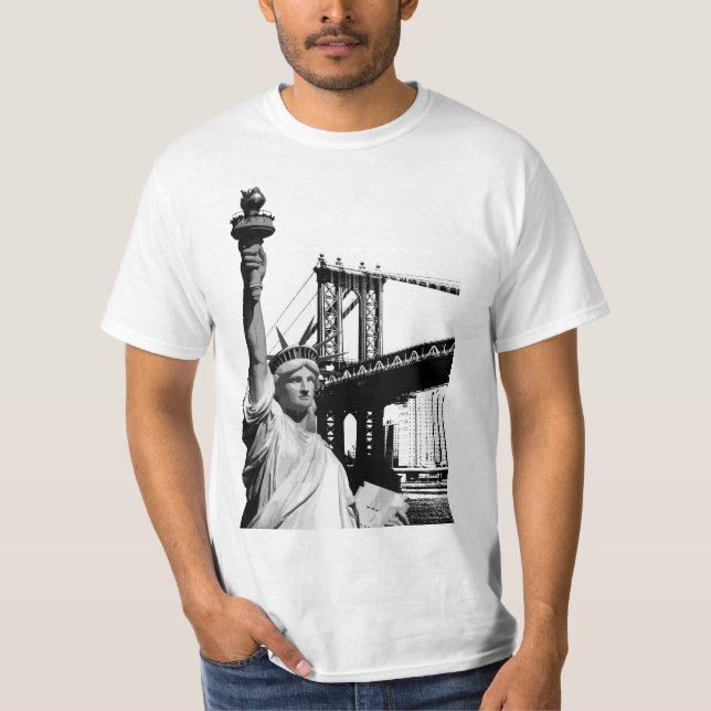 Liberty Statue Nyc New York Mens Modern T-Shirt (Vorderseite)