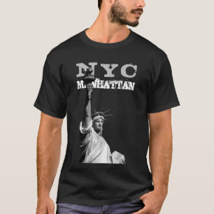 Liberty Statue Vorlage Nyc Manhattan Männer T-Shirt